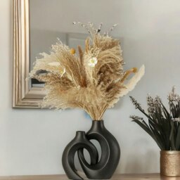 Rackhams 2PC Black Ceramic Decoration Vases Black - thumbnail 6