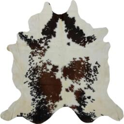 Rackhams Rare Exotic Cowhide Leather Rug - Salt & Pepper - Salt & Pepper - One Size - 100% Leather - thumbnail 2