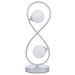Rackhams Lena 2 Light Matte Silver Table Lamp - thumbnail 4