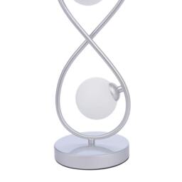 Rackhams Lena 2 Light Matte Silver Table Lamp - thumbnail 6