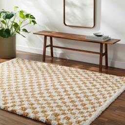 Rackhams Birmingham-Modern Black Grey Brown Checkered Soft Plush Pile Rug - 160 x 213 cm - thumbnail 1