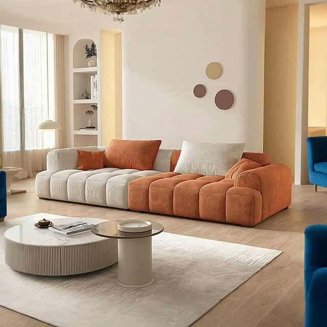Rackhams Arabella Module Sofa, Two Seater Sofa, Three Seater Sofa, Four Seater, Corduroy Fabric - Others ( Contact Us ) - Two Seater 220cm - No Ottoman - image 1