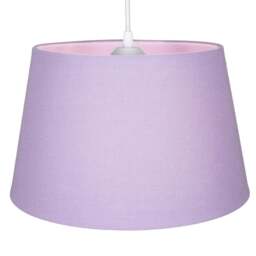 Rackhams Traditional 30cm Soft Lilac Linen Fabric Drum Table/Pendant Shade 60w Maximum - thumbnail 2