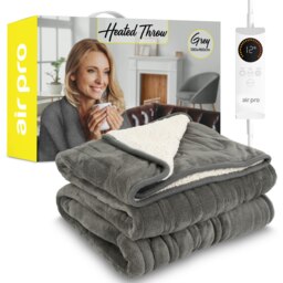 Rackhams Heated Electric Blanket with Digital Controller & 6 Heat Settings - Single 130x160cm - Single  - Grey - thumbnail 2