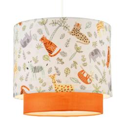 Rackhams Safari Animals Childrens Pendant Light Shade with Double Tier Design