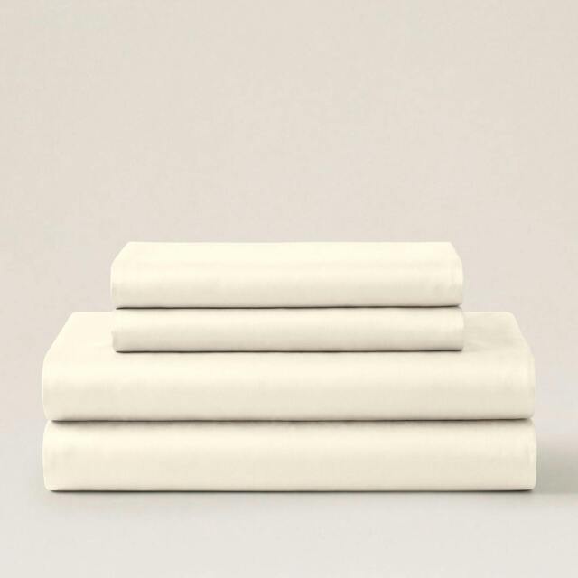 Rackhams Sateen Essentials Bedding Set - Cream - S.King - King - image 1