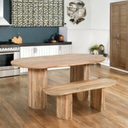 Rackhams Niles Wooden Dining Table 170Cm - Wood - 170x85x76 CM (LxDxH) - Dining Table - thumbnail 3