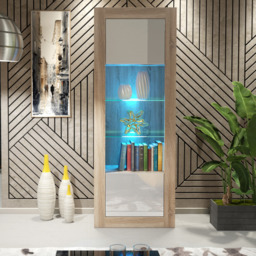 Rackhams 170cm Modern Display Cabinet – White High Gloss Doors - thumbnail 3
