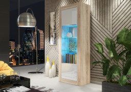 Rackhams 170cm Modern Display Cabinet – White High Gloss Doors - thumbnail 6