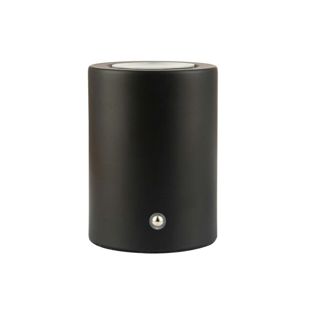 Rackhams Modern Rechargeable Can-Style Table Lamp in Matte Black with Touch Dimmer Button - image 1