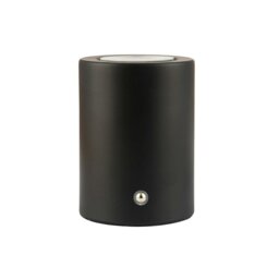Rackhams Modern Rechargeable Can-Style Table Lamp in Matte Black with Touch Dimmer Button
