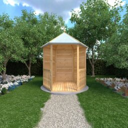 Rackhams Large 8x7 Gazebo Hexagonal Summerhouse - thumbnail 4