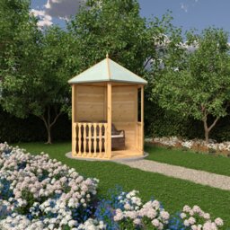 Rackhams Large 8x7 Gazebo Hexagonal Summerhouse - thumbnail 3