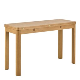 Rackhams Southampton Extendable Rectangular dining table in Matt Oak 45/90 x 120 cm - Oak - No - Brown - thumbnail 1