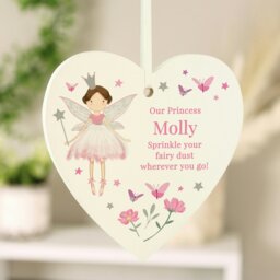 Rackhams Personalised Fairy Princess Hanging Heart Ornament - thumbnail 4