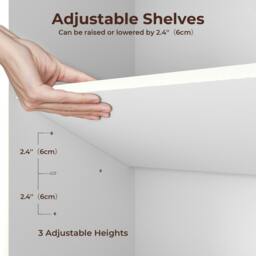Rackhams Slim 6 Tier Bookshelf Narrow Bookcase  Storage Shelf Organizer Unit White - thumbnail 5