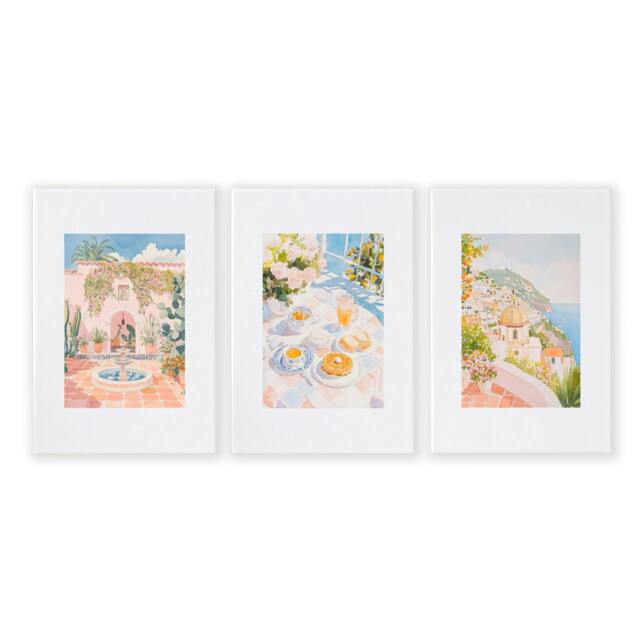 Rackhams Color Painting For Living Room - Set of 3 Beach Decor Wall art Prints - 20 x 30 in / 50 x 76 cm - Polyester Canvas 260 gsm - Canvas wrapped - image 1