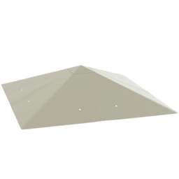 Rackhams 3x3 m Gazebo Canopy Replacement Cover with Drain Holes, Light Grey - thumbnail 2
