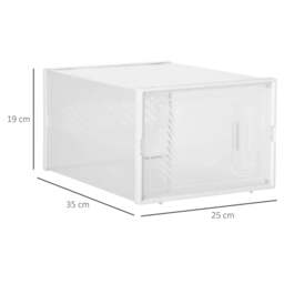 Rackhams 18PCS Clear Shoe Box, Plastic Stackable Shoe Storage Box for UK/EU Size up to 8.5/43 with Magnetic Door for Women/Men, 25 x 35 x 19cm - thumbnail 3
