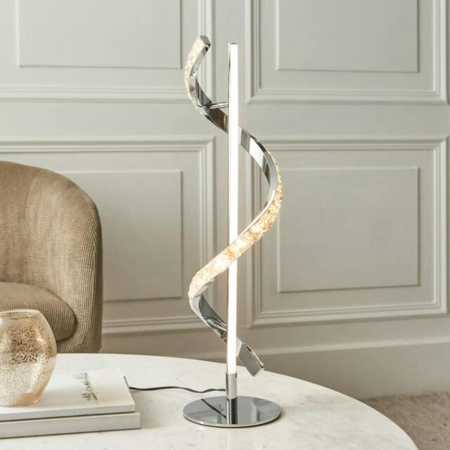 Rackhams Hyde Chrome And Crystal LED Table Lamp - image 1