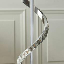 Rackhams Hyde Chrome And Crystal LED Table Lamp - thumbnail 4