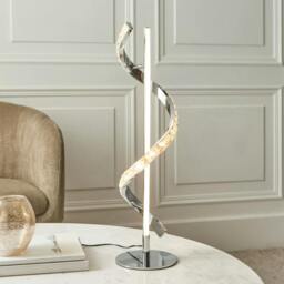 Rackhams Hyde Chrome And Crystal LED Table Lamp - thumbnail 1