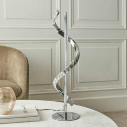 Rackhams Hyde Chrome And Crystal LED Table Lamp - thumbnail 2