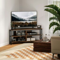 "Rackhams 50"" TV Stand Cabinet, TV Unit with Storage Shelves, Rustic Brown - Rustic Brown"