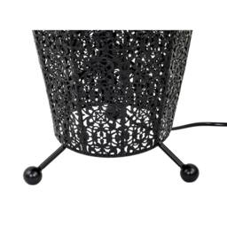 Rackhams Traditional and Ornate Floral Moroccan Floor Lamp in Black Gloss - thumbnail 6