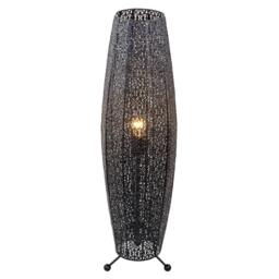 Rackhams Traditional and Ornate Floral Moroccan Floor Lamp in Black Gloss - thumbnail 2