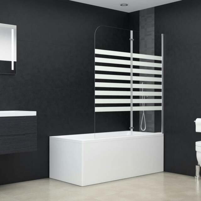 Rackhams Bath Enclosure 120x140 cm Tempered Glass Stripe - image 1