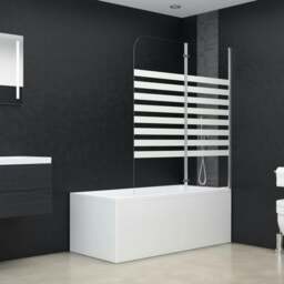 Rackhams Bath Enclosure 120x140 cm Tempered Glass Stripe - thumbnail 1