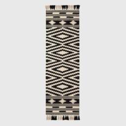 Rackhams Dinan Black & White Kilim Cotton Rug - 120 x 170 cm - thumbnail 3