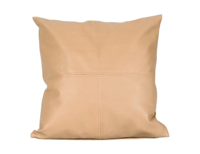 Rackhams Faux Leather Cushion - 56cm x 56cm - Natural