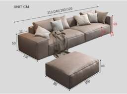 Rackhams Hartste Three Seater Sofa, Leathaire - Four Seater 320CM - Others ( Contact Us ) - With Ottoman - thumbnail 4