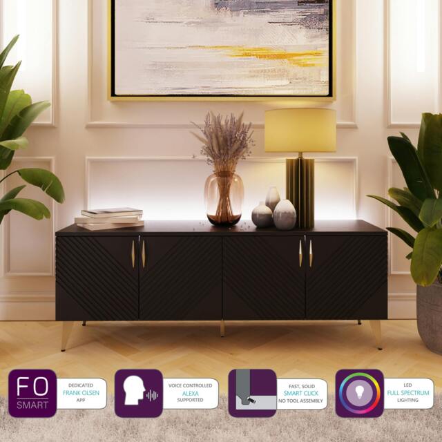 Rackhams Frank Olsen Ava 1500 Tv Cabinet - Black - image 1