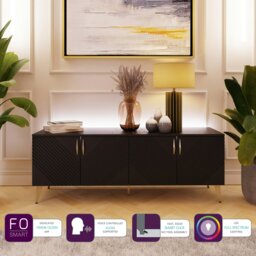 Rackhams Frank Olsen Ava 1500 Tv Cabinet - Black - thumbnail 5