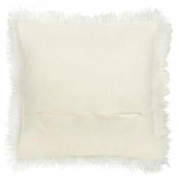 Rackhams Rowan Faux Fur Cushion Cover - Ecru - 50cm x 50cm - Ecru - 100% Polyester - thumbnail 3