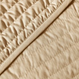 Rackhams Quilted Lines Bedspread - Natural - thumbnail 2