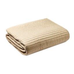 Rackhams Quilted Lines Bedspread - Natural - thumbnail 3