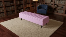 Rackhams Romo Panel Ottoman Bench Seat – Stylish Coffee Table & Seating for Living Room UK (Available in Pink) - 30 x 20 Inches (76 x 51cm) - thumbnail 6