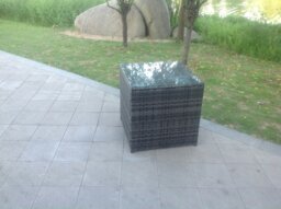 Rackhams Grey Rattan Cube Side Coffee Table - thumbnail 5