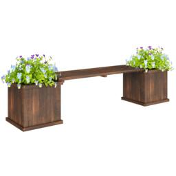 Rackhams Wooden Garden Planter & Bench Combination Garden Raised Bed - Flower bed - 40 - 1 - thumbnail 2
