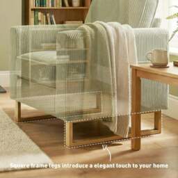 Rackhams Accent Chair with Spring, Modern Industrial Armchair with Metal Legs for Livingroom Dark Green - thumbnail 6