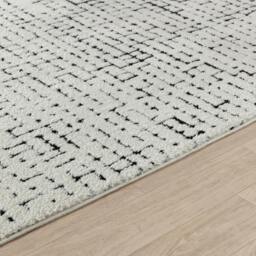 Rackhams Freud-Modern Ivory Black High Pile Rug - 160 x 213 cm - thumbnail 3