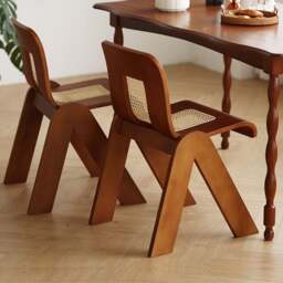 Rackhams Nita Curved Rattan Dining Chair, Rubber Wood - Black - thumbnail 6