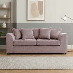 Rackhams Monaco Chenille Fabric 3 Seater Sofa - Pink