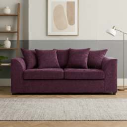 Rackhams Monaco Chenille Fabric 3 Seater Sofa - Pink - thumbnail 3