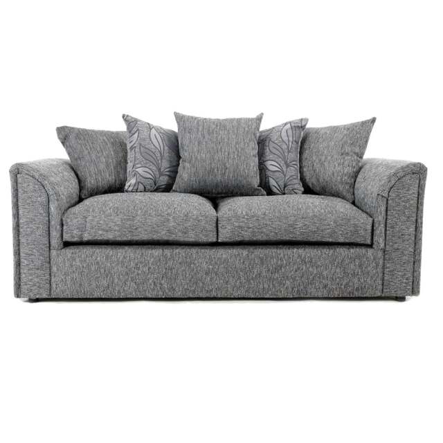 Rackhams Byron Dundee Chenille Fabric 3 Seater Sofa - Silver - image 1