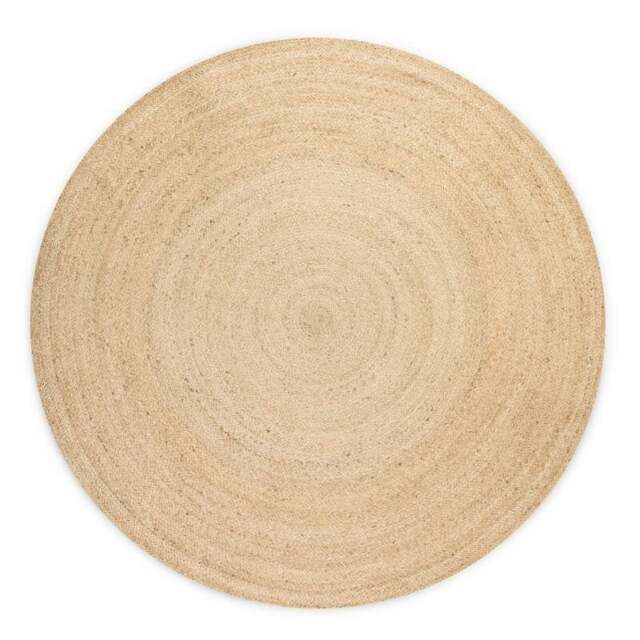 Rackhams Braided Jute Rug Round Rangpur Natural Cream - Ø 140 cm - image 1